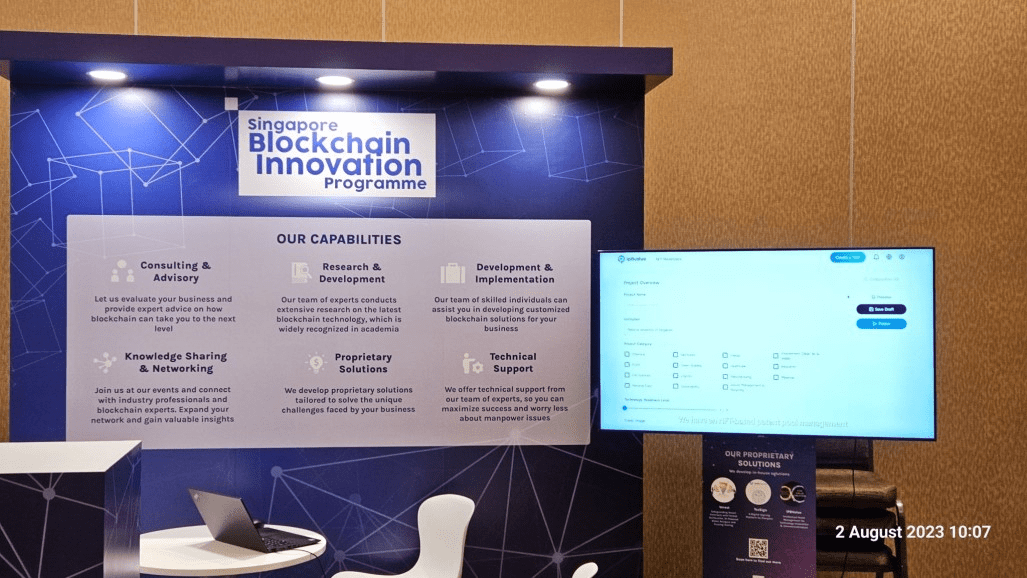 Singapore Blockchain Innovation Programme Booth